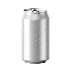 Aluminum soda can isolated on transparent background
