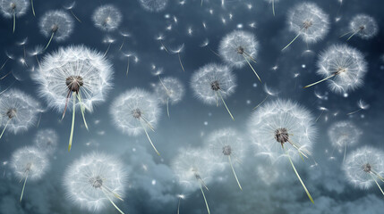 Whimsical Patterns of Dandelion Seeds