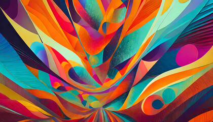 abstract colorful background. 3d rendering, 3d illustration. Generative AI