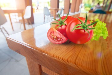 Fresh ripe tasty tomato vegetables