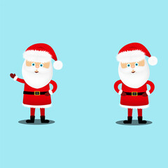 Santa Claus, Christmas character, isolated vector illustration.