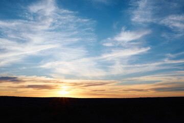 sunset in the desert