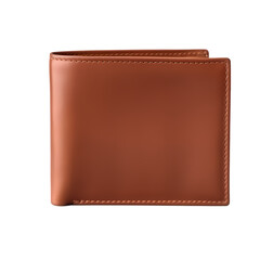 Leather wallet isolated on transparent background