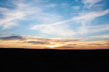 sunset in the desert
