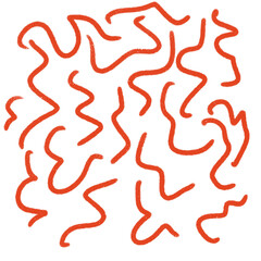 Orange doodles scribble backdrop