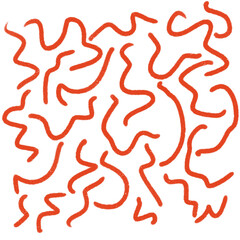 Orange doodles scribble backdrop