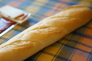loaf of bread on table
