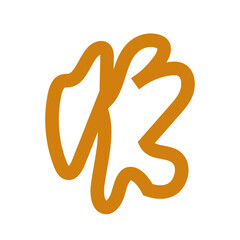 Brown abstract shapes outlines vectors 