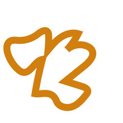 Fototapeta premium Brown abstract shapes outlines vectors 