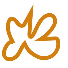 Brown abstract shapes outlines vectors 