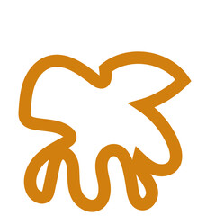 Brown abstract shapes outlines vectors 