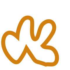 Obraz premium Brown abstract shapes outlines vectors 