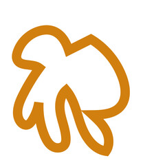 Brown abstract shapes outlines vectors 