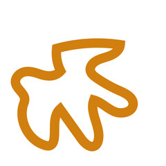 Brown abstract shapes outlines vectors 