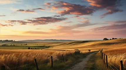 Fotobehang featuring peaceful landscape background © olegganko