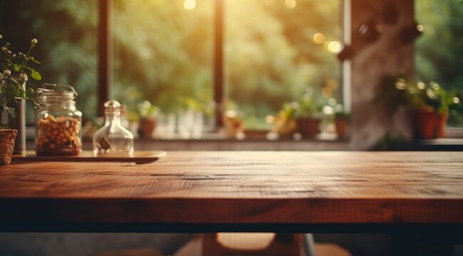 hd concept image kitchen table background for photo editing,