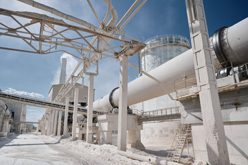 Tubular rotary furnace and equipment on territory of plant