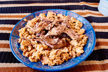 rabbit dish with bread
