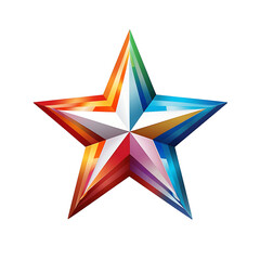 Iconos de fondo transparente con forma de estrellas de colores