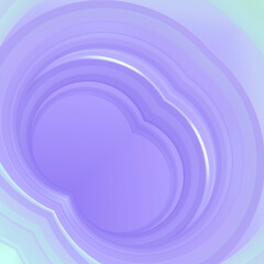 Naklejka premium Close-up of abstract object of rich purple color with rounded shape. 3d rendering digital illustration