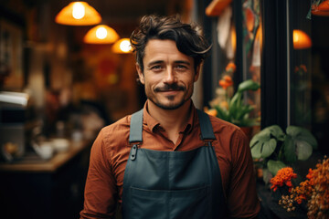 Fototapeta premium Proud barrista in the coffee shop