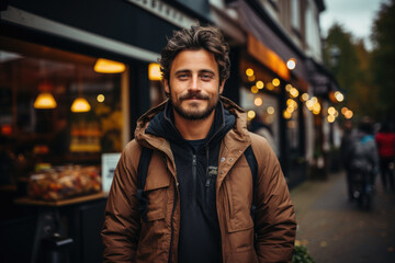 Fototapeta premium Proud barrista in the coffee shop