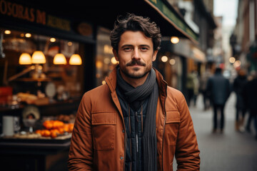 Obraz premium Proud barrista in the coffee shop