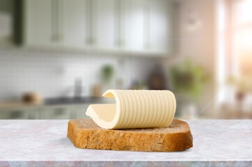 Hot toast with fresh cream cheese