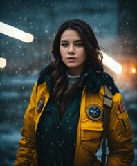 Beautiful girl in cloth portrait 