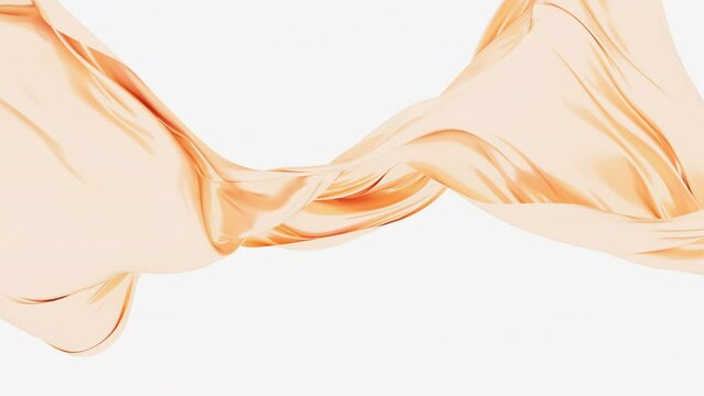 Abstract silk fabric design element, silk background, 3d rendering.