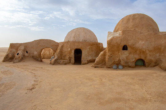 Sahara desert in Tunisia, North Africa. Beautiful landscape sand and dunes.