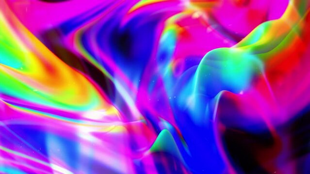 Psychedelic Colorful Abstract Blurred Looping Background