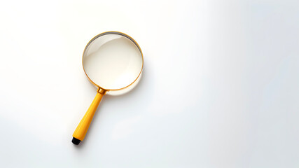 A magnifying glass isolated on white background
