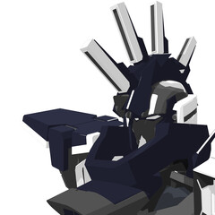 Spartan Mechanical Close Up of Bipedal Mobile Suit Design