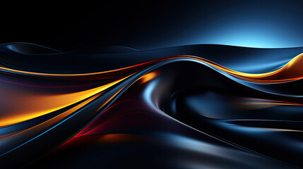 Ephemeral Elegance: Midnight Curves in Minimalist Symphony as a special background. Generative AI