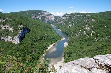 Fototapeta na wymiar The Gorges of Ardeche in the South of France, in Europe