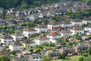 Fototapeta na wymiar Rows of houses in uk