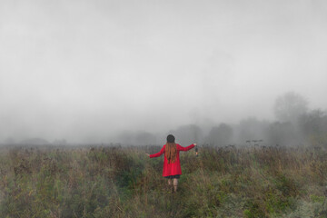 Girl in the fog