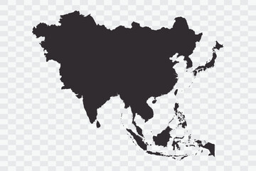 Asia Map iron Color on White Background quality files Png