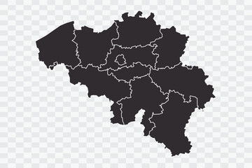 Belgium Map iron Color on White Background quality files Png