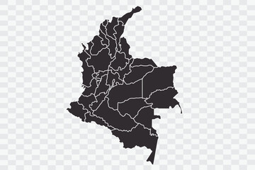 Fototapeta premium Colombia Map iron Color on White Background quality files Png