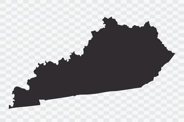 KENTUCKY Map iron Color on White Background quality files Png