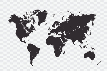 World Map iron Color on White Background quality files Png