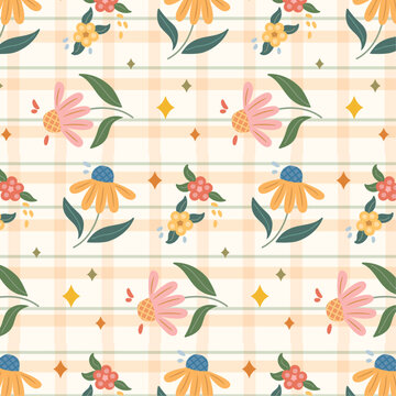 Hand Drawn Flat Cottagecore Pattern