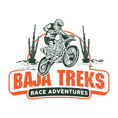 Baja Motocross racing vector illustration, perfect for race event logo and t shirt design