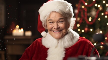 christmas portrait of mrs claus