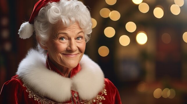 christmas portrait of mrs claus