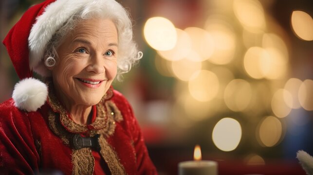 christmas portrait of mrs claus