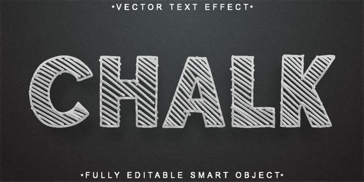 Blackboard Chalk Vector Fully Editable Smart Object Text Effect