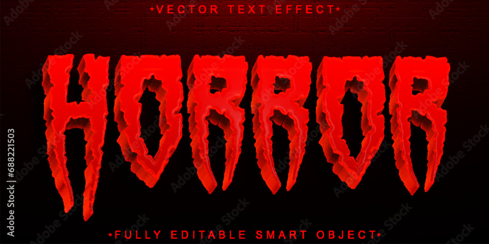 Poster Red Vampire Horror Vector Fully Editable Smart Object Text Effect